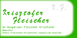 krisztofer fleischer business card